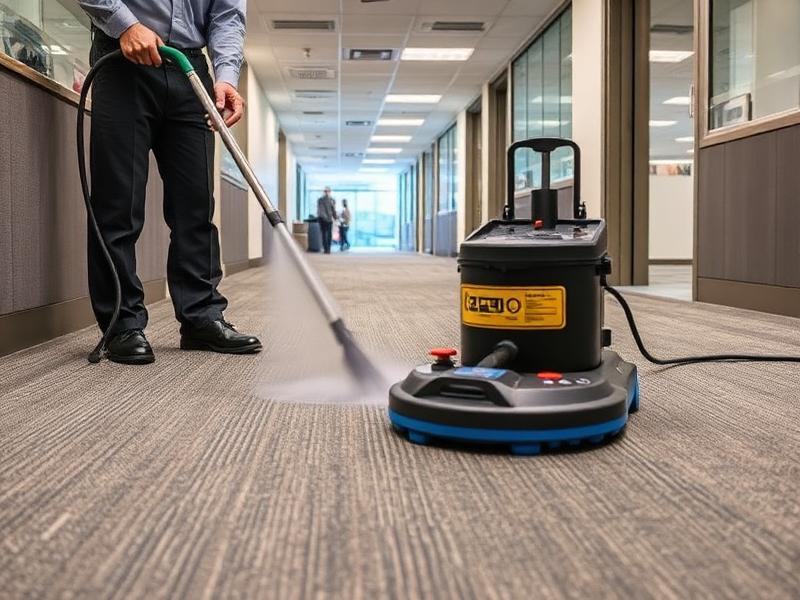 Low-moisture carpet encapsulation cleaning