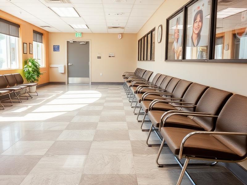 Medical waiting room cleaning with healthcare-safe products
