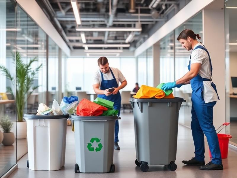 Office trash removal and recycling management service