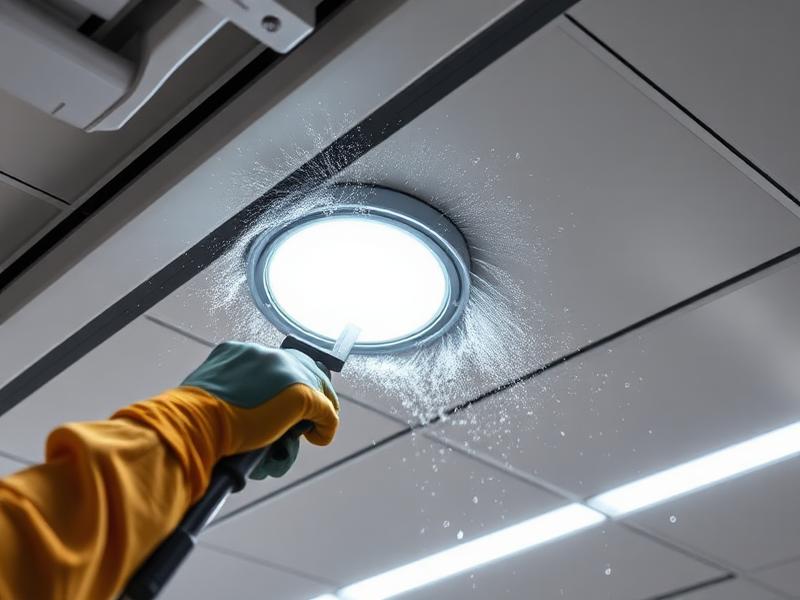Light fixture cleaning and maintenance