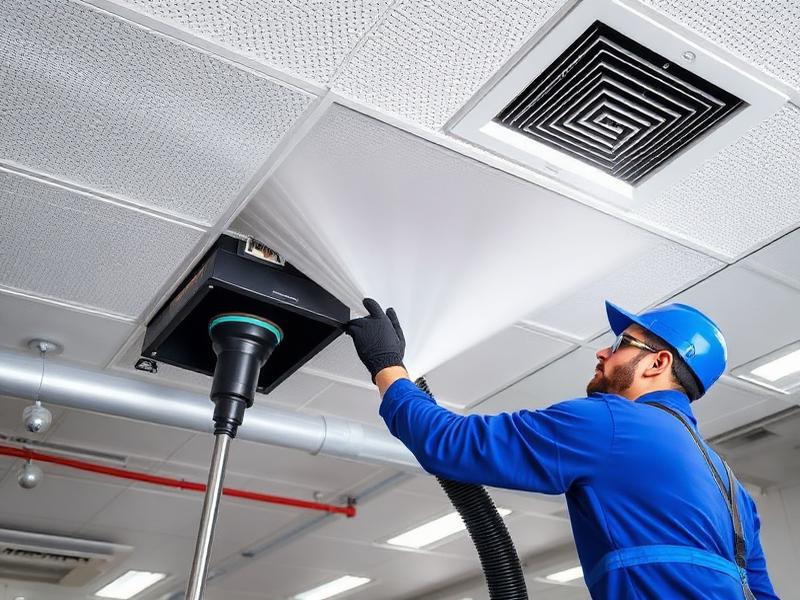 Ceiling vent vacuuming and cleaning