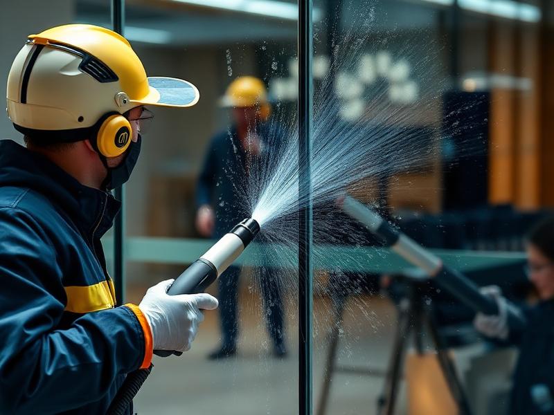 Hard water spot removal from commercial windows