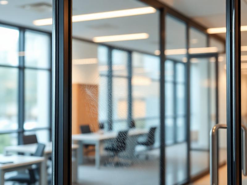 Interior window and partition cleaning service